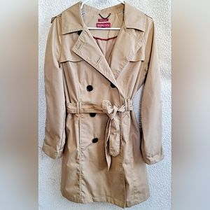 Women's Merona Water Resistant Tan Button Down Coat